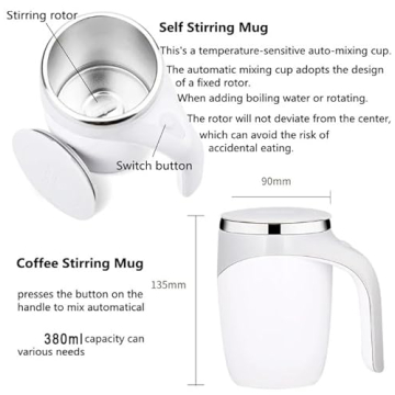 Automatic Self Stirring Coffee Mug - 13oz Pink