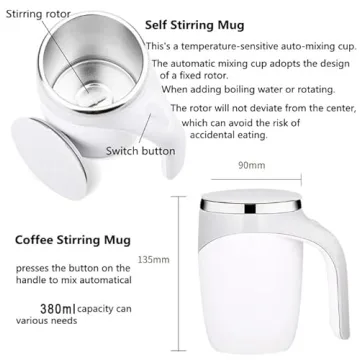 Automatic Self Stirring Coffee Mug - 13oz Pink