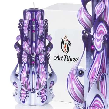 Handmade Carved Candles - Long Burning Luxury Decor