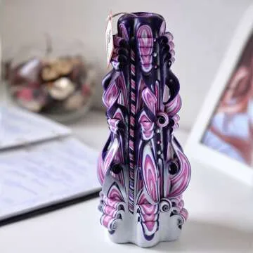 Handmade Carved Candles - Long Burning Luxury Decor