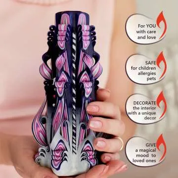 Handmade Carved Candles - Long Burning Luxury Decor