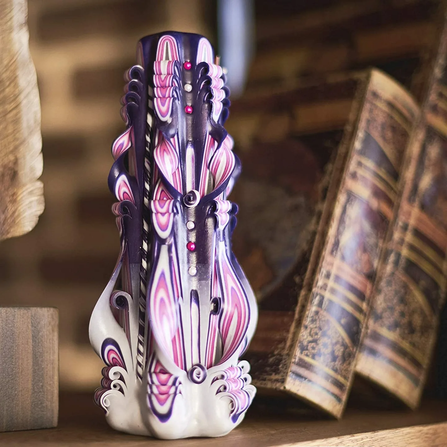 Handmade Carved Candles - Long Burning Luxury Decor