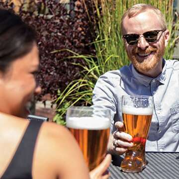 Domestic Corner - Das Boot - Quality Glass Beer Boot Mug for Oktoberfest Celebrations, St. Patrick's Day, Bachelor or Bachelorette Festivities, Holds Over 2 Beers