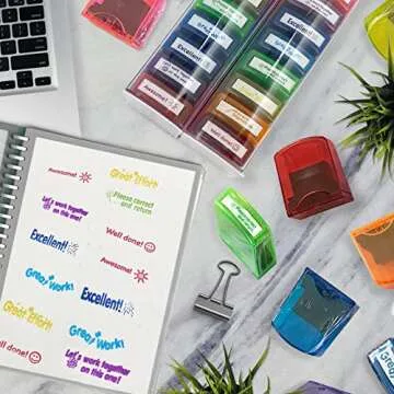Bertiveny Colorful Teacher Stamps for Grading and Rewards