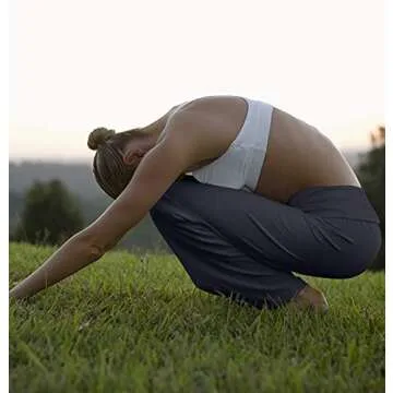 UEU Women's High Waist Cozy Yoga Pants Flowy Casual Loose Fit Sweatpants Comfy Lounge Wide Leg Athletic Sweat Pants with Pockets(Darkgray,M)