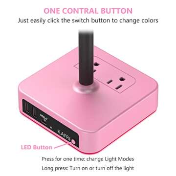 KAFRI RGB Headphone Stand with USB Charger Desk Gaming Headset Holder Hanger Rack with 3 USB Charging Port and 2 Outlet - Suitable for Gamer Desktop Table Game Earphone Accessories Girlfriend Gift