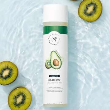 NaturAll Cleansing Sulfate-Free Avocado Shampoo | All Natural, Silicone-Free, Paraben-Free, Cruelty-Free | For Dry, Curly, Coily, or Frizzy Hair | 8 oz