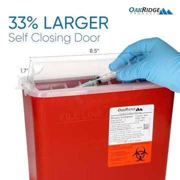 Safe Oakridge 5 Quart Sharps Container - 2 Pack Biohazard Disposal