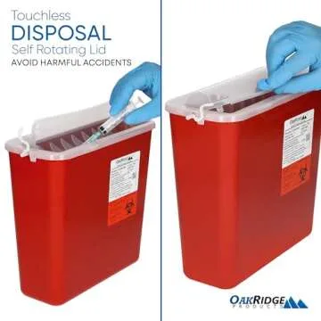 Safe Oakridge 5 Quart Sharps Container - 2 Pack Biohazard Disposal
