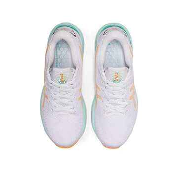 ASICS Women's Gel-Cumulus 24 Running Shoes, 9.5, White/Orange POP