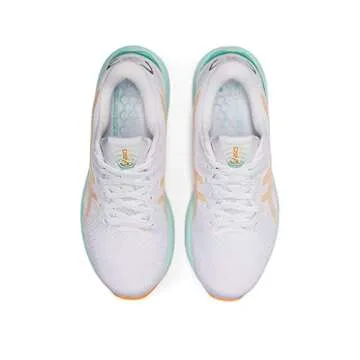 ASICS Women's Gel-Cumulus 24 Running Shoes, 9.5, White/Orange POP