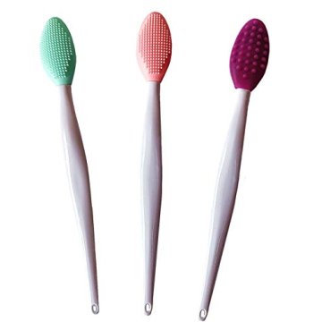 Silicone Lip Scrub Brush Set for Exfoliating Dark Lips