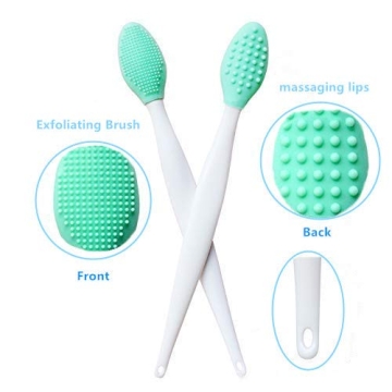 Silicone Lip Scrub Brush Set for Exfoliating Dark Lips