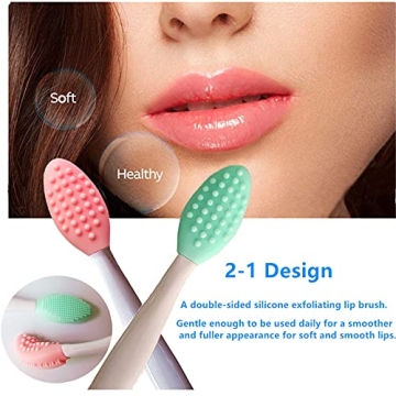Silicone Lip Scrub Brush Set for Exfoliating Dark Lips