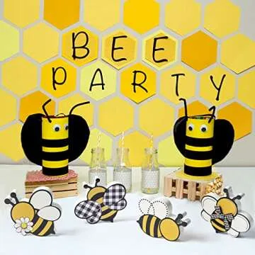 WATINC Bee Tiered Tray Decor for Summer Parties