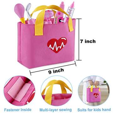 Tepsmigo Doctor Kit for Kids, Play Kids Doctor Kit with Stethoscope and Doctor Costume - Play Doctor Set for Kids Toddlers