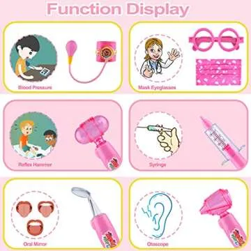 Tepsmigo Doctor Kit for Kids, Play Kids Doctor Kit with Stethoscope and Doctor Costume - Play Doctor Set for Kids Toddlers