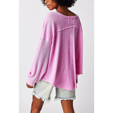 Stylish Women's Casual Waffle Knit Off Shoulder Sweater