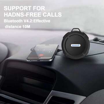 Outdoor Waterproof Shower Speaker, Portable & Compact