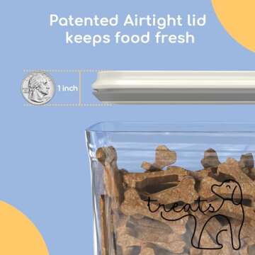Dog Treat Container Set, Airtight & BPA Free Storage