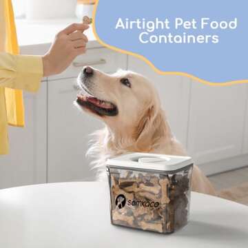 Dog Treat Container Set, Airtight & BPA Free Storage