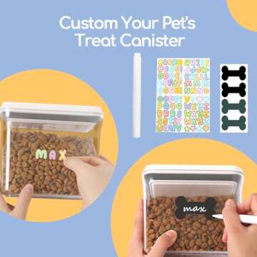 Dog Treat Container Set, Airtight & BPA Free Storage