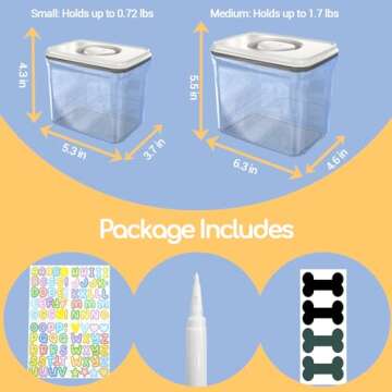 Dog Treat Container Set, Airtight & BPA Free Storage
