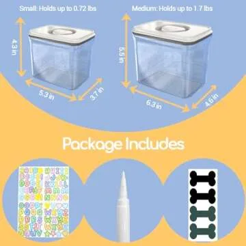 Dog Treat Container Set, Airtight & BPA Free Storage