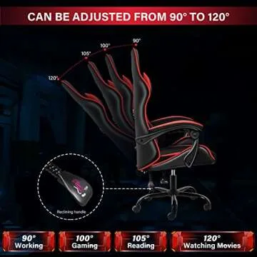 Ergonomic YSSOA Racing Gaming Chair - Adjustable Comfort