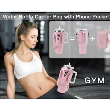 Janhavi Initial Carrier for Stanley Tumbler 40 oz with Strap