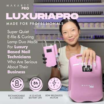 MakarttPro LuxuriaPro 35000 RPM Professional Nail Drill - 85W Brushless Motor | High Torque | Quiet ...