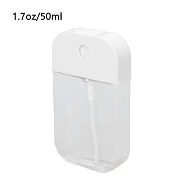 5pcs Nail Polish Remover Holder Container, 1.7oz/50ml Portable Refillable Clear Empty Travel Bottles for Nail Polish and Makeup Remover