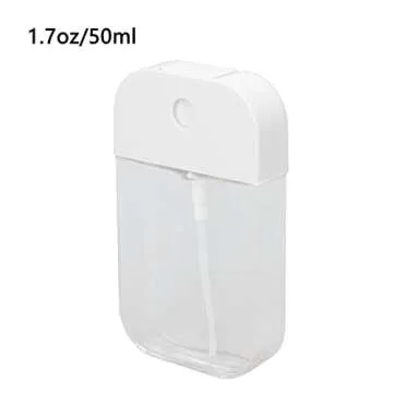 5pcs Nail Polish Remover Holder Container, 1.7oz/50ml Portable Refillable Clear Empty Travel Bottles for Nail Polish and Makeup Remover