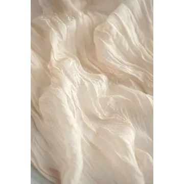 Ling's Moment 10Ft Ivory Table Runner Cheesecloth Beige Cream White Table Runner Gauze Semi-Sheer Tablecloth for Wedding Party Bridal Shower Boho Table Decor…