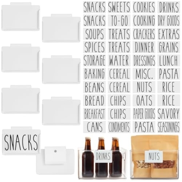 Metal Basket Label Clips for Kitchen Storage Organization