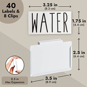 Metal Basket Label Clips for Kitchen Storage Organization