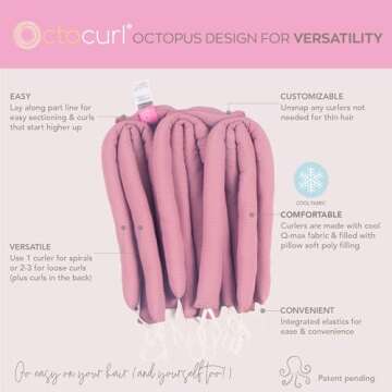 Octocurl Heatless Hair Curler - Overnight Curls for Long Hair