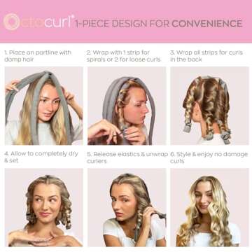 Octocurl Heatless Hair Curler - Overnight Curls for Long Hair