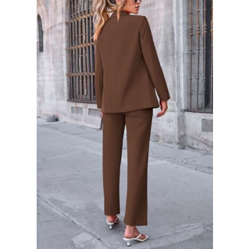 PRETTYGARDEN Women's Sophisticated 2 Piece Blazer Suit Set
