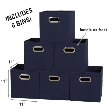 Stylish Household Essentials Folding Storage Bins Set of 6