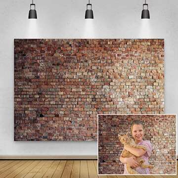 Brick Wall Photo Backdrop,Yeele 10x8ft Vinyl Vintage Red Brick Photography Backdrop Newborn Baby Bir...