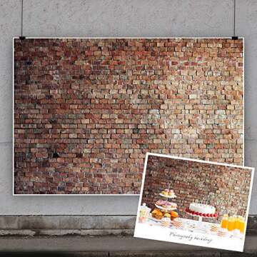 Brick Wall Photo Backdrop,Yeele 10x8ft Vinyl Vintage Red Brick Photography Backdrop Newborn Baby Birthday Party Wedding Graduation Decoration Photographic Studio Background Adults Portrait Wallpaper
