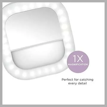 Conair Lighted Makeup Mirror: Selfie Ring Light, White