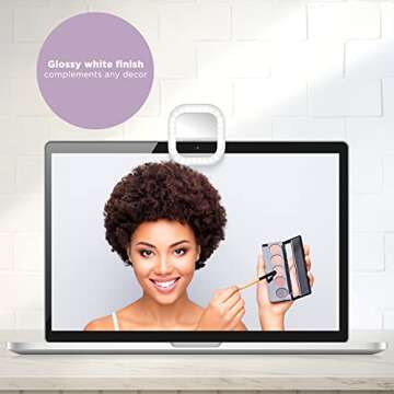 Conair Lighted Makeup Mirror: Selfie Ring Light, White