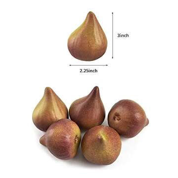 Luckforest 6pcs Artificial Fig for Home and Kitchen Decor