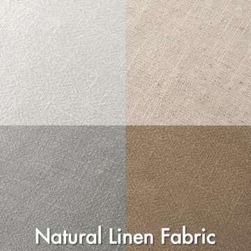 MIULEE Neutral Linen Pillow Covers - 4 Pack for Elegant Home Decor