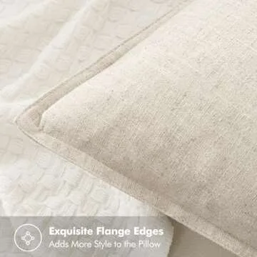 MIULEE Neutral Linen Pillow Covers - Soft and Stylish
