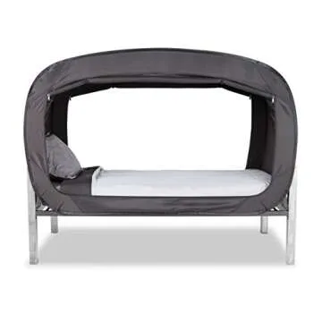 Privacy Pop Bed Tent Twin Black Innovative Sleep Solution