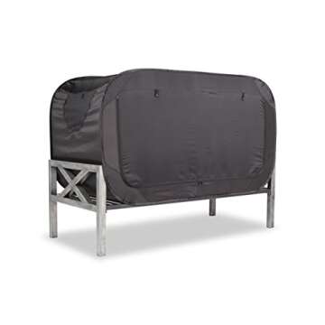 Privacy Pop Bed Tent Twin Black Innovative Sleep Solution