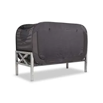 Privacy Pop Bed Tent Twin Black Innovative Sleep Solution